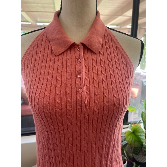 J. Crew Coral Cable Knit Halter Top - Picture 2 of 4